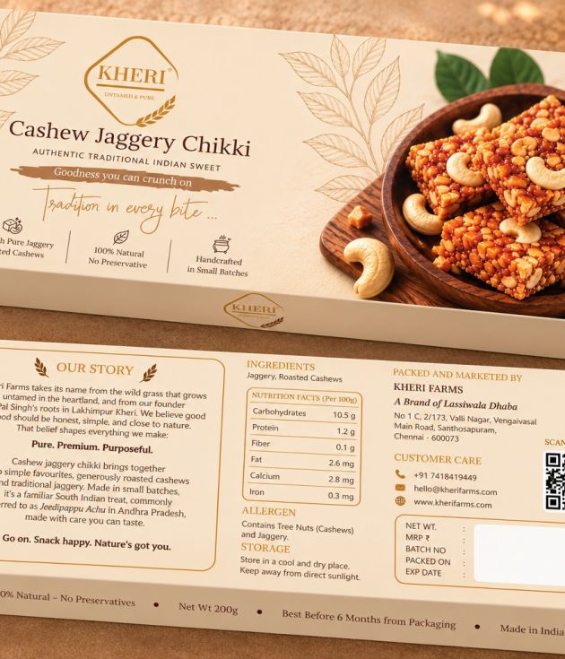 Kheri Cashew Jaggery Chikki